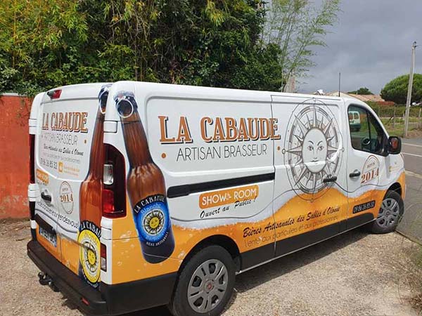 Covering véhicule utilitaire brasserie La Cabaude